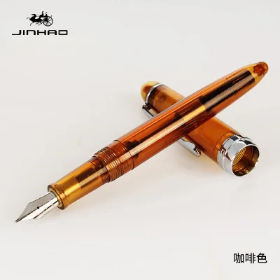 Jinhao 992 прибытие кофе и серебро клип авторучка с оригинальным подарком Чехол 0 5 мм F