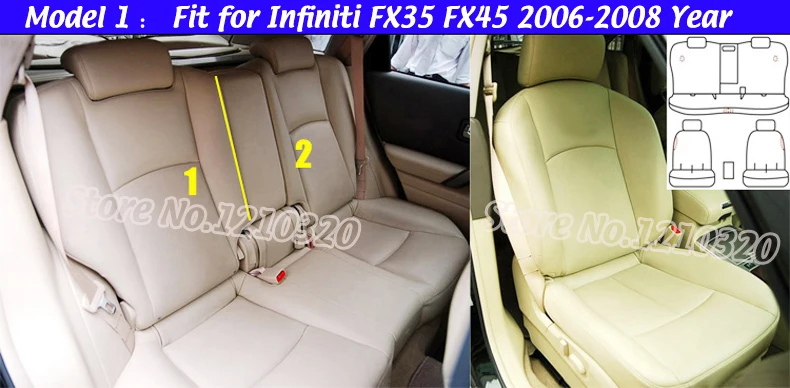 Ausftorer чехлы из натуральной кожи сиденья для Infiniti FX35 FX37 FX45 сиденья аксессуары коровьей автомобильные подушки для сидений 15 шт