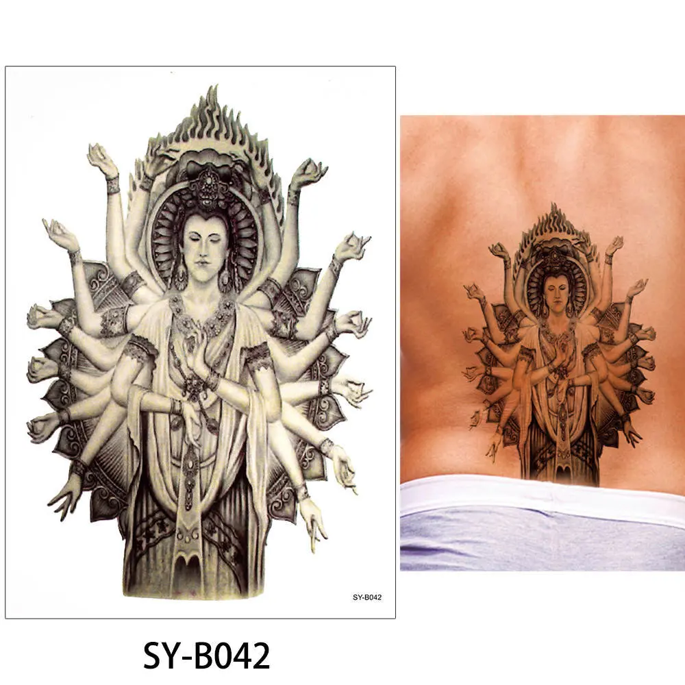 SY-B042 21*15 см glaryyears 24 конструкции 1 лист SY-B Временные татуировки Поддельные Черный Цветок Наклейка Водонепроницаемый тела Книги по искусству татуировки стикеры Henna - Цвет: SY-B042