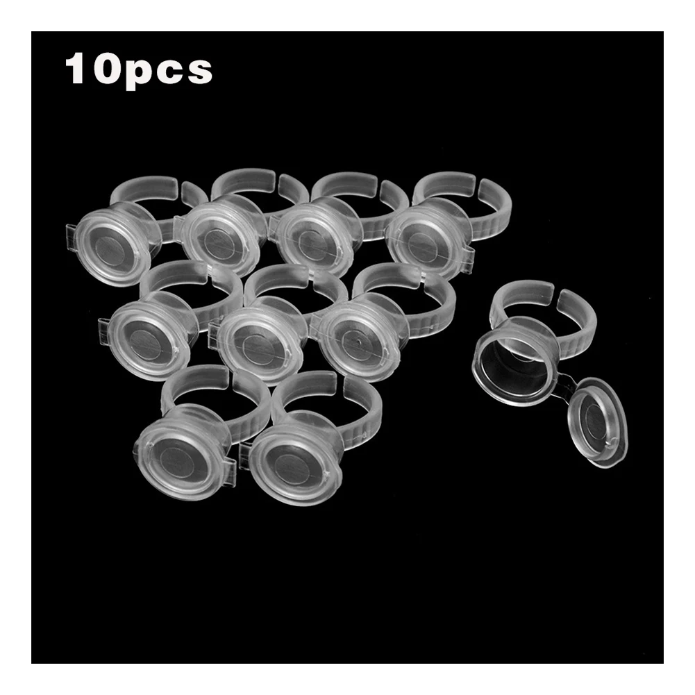 10 шт./компл. тату чернила Клей Чашка палец кольцо держатель многоразовый макияж