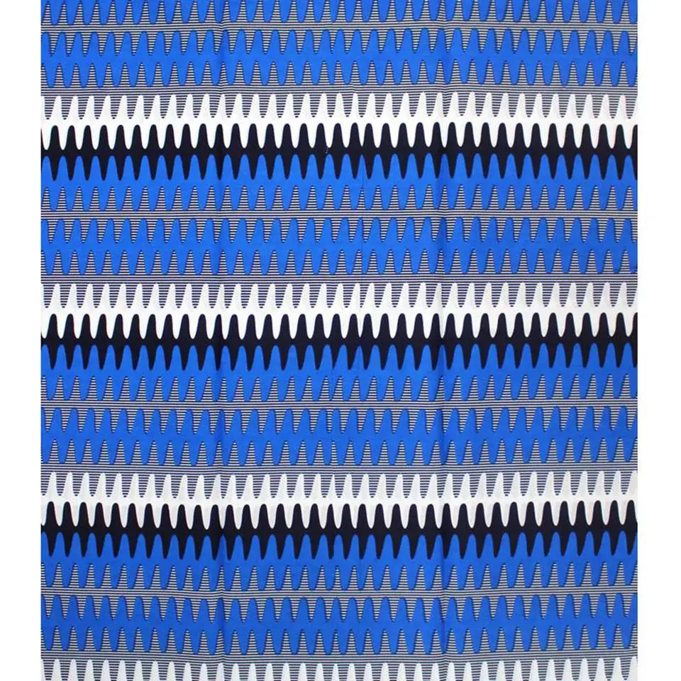 Новейшая африканская ткань синяя Kente восковая печать ткани хлопчатобумажные для