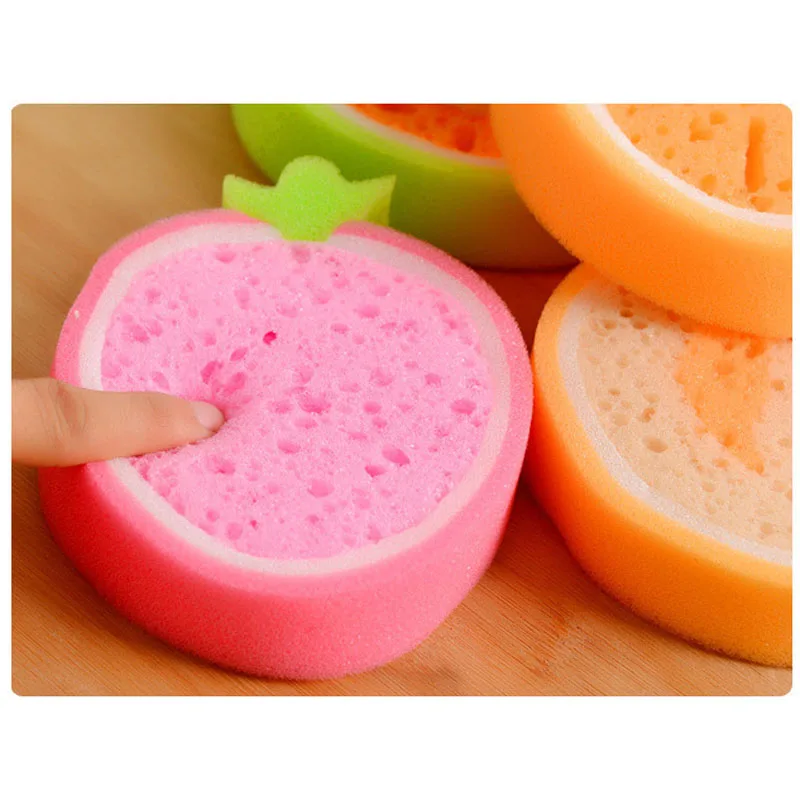 T Соблазнительная фруктовая утолщенная губка Чистящая ткань Очищающая прокладка