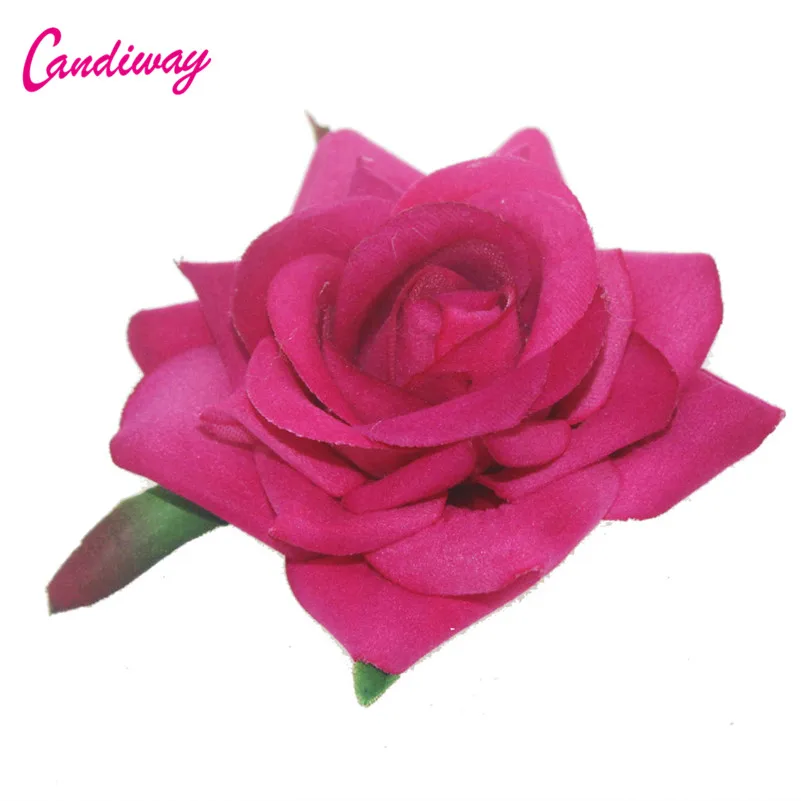 Заколка для волос с цветами женская Свадебный зажим темно розовыми аксессуары