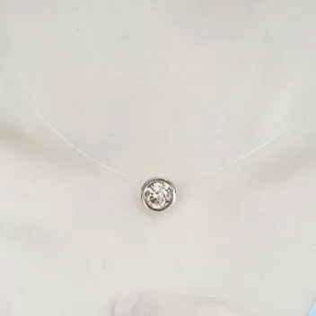 Новый модный стиль ключицы цепи леди колье невидимые рыбы линии Кристалл Цепочки
