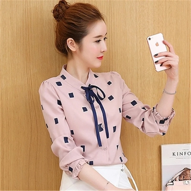 Большой Размеры женская рубашка Сезон весна осень Повседневные свободного кроя