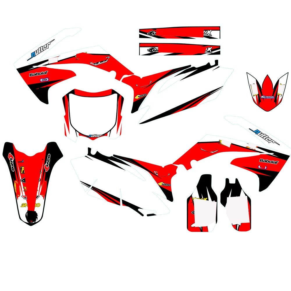 Мотоцикл Полный графика наклейки для Honda CRF250 CRF 250 450 2010-2013 CRF450 2009-2012 настраиваемый номер имя наклейка