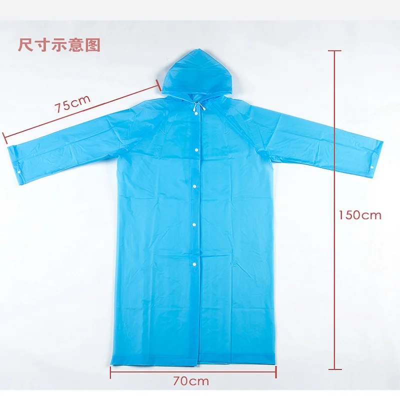 

Travel outdoor hiking environmental protection rain cape fashion adult non-disposable peva thickened conjoined raincoat