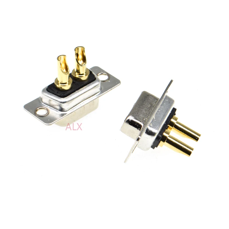 1 шт. 2W2 30A 2 PIN позолоченный мужской женский высокий ток разъем D-SUB адаптер припоя Тип 2pin розетка Сварка Высокая мощность