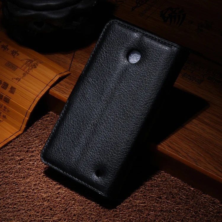 Для Nokia Lumia 630 чехол Личи Pattern кошелек Стиль Стенд для телефона с откидной крышкой
