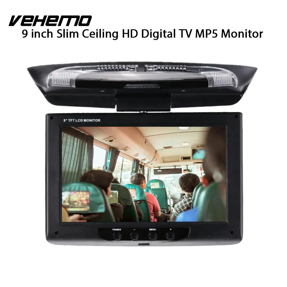 

Автомобильный DVD-проигрыватель Vehemo, универсальный портативный автомобильный монитор с откидной крышей 9 дюймов