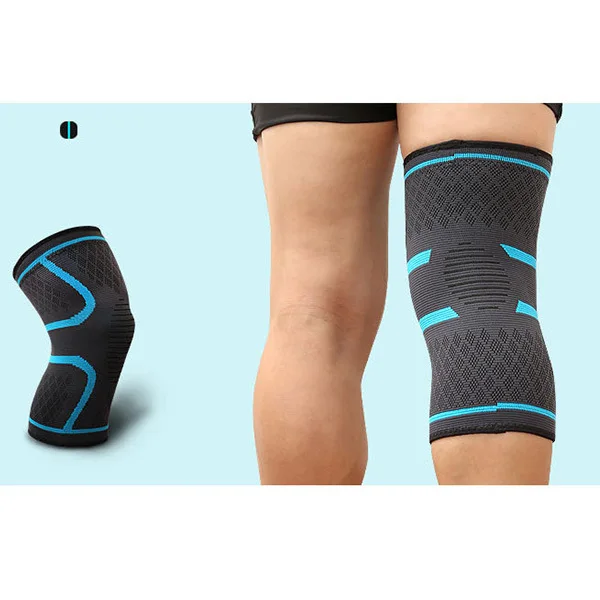 1PCS Fitness Running Cycling Knee Support Braces Elastic Nylon Sport Compression Knee Pad Sleeve for Basketball Volleyball - Цвет: Blue
