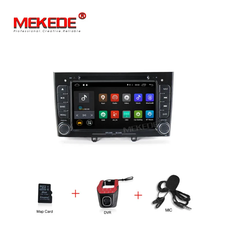 add dvr Mekede M518 чистый Android 7,1 dvd-плеер для автомобиля peugeot 308 408 с gps навигацией мультимедиа аудио Радио vedio 4G wifi BT - Цвет: add dvr