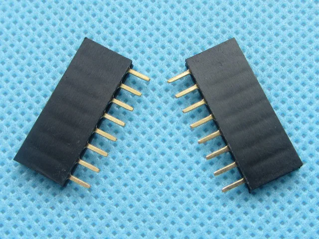 100 шт./лот шаг 2 54 мм 8 контактный гнездовой Однорядный прямой заголовок 1*8P|lot lot|lot