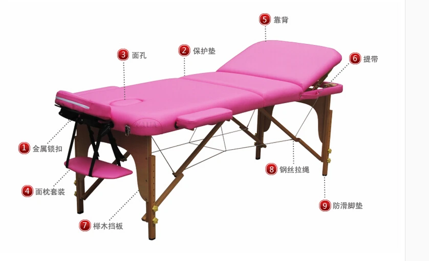 Складная Массажная кровать NAUA W19. Оригинальная массажная кровать для физиотерапии. Производители массива дерева продают красивую кровать складной стол кресло для салона складная массажная кровать