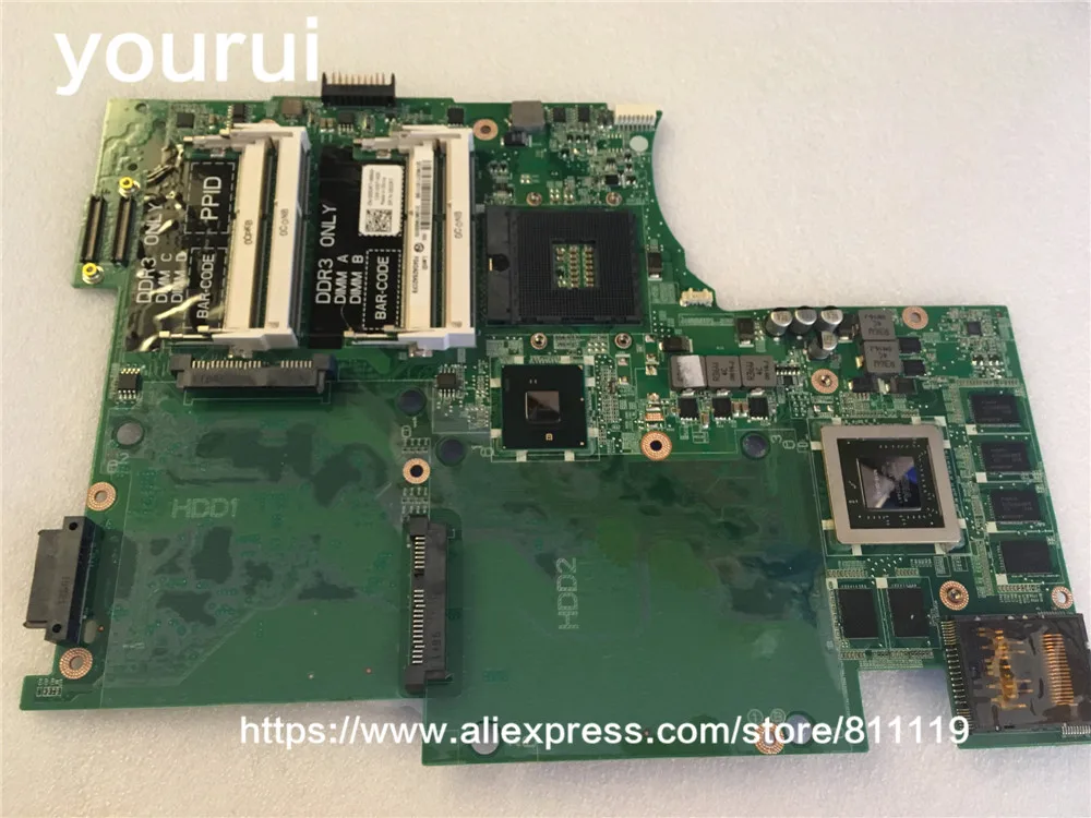 

Материнская плата yourui для ноутбука DELL 17R L701X, модель 100%, модель 053JR7 53JR7 DAGM7BMBAF0 GT435M HM57, быстрая доставка