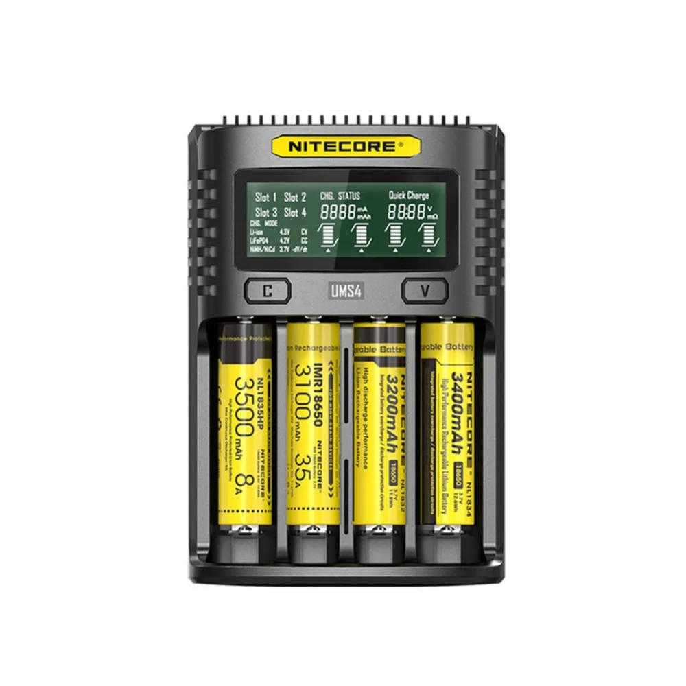 NITECORE UMS2 UMS4 интеллигентая (ый) Батарея выход USB зарядного устройства 3A для LiFePO4