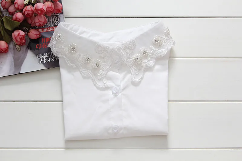 

New exclusive design playful little bee embroidery false collar cotton white cotton shirt collar false collar decoration collar