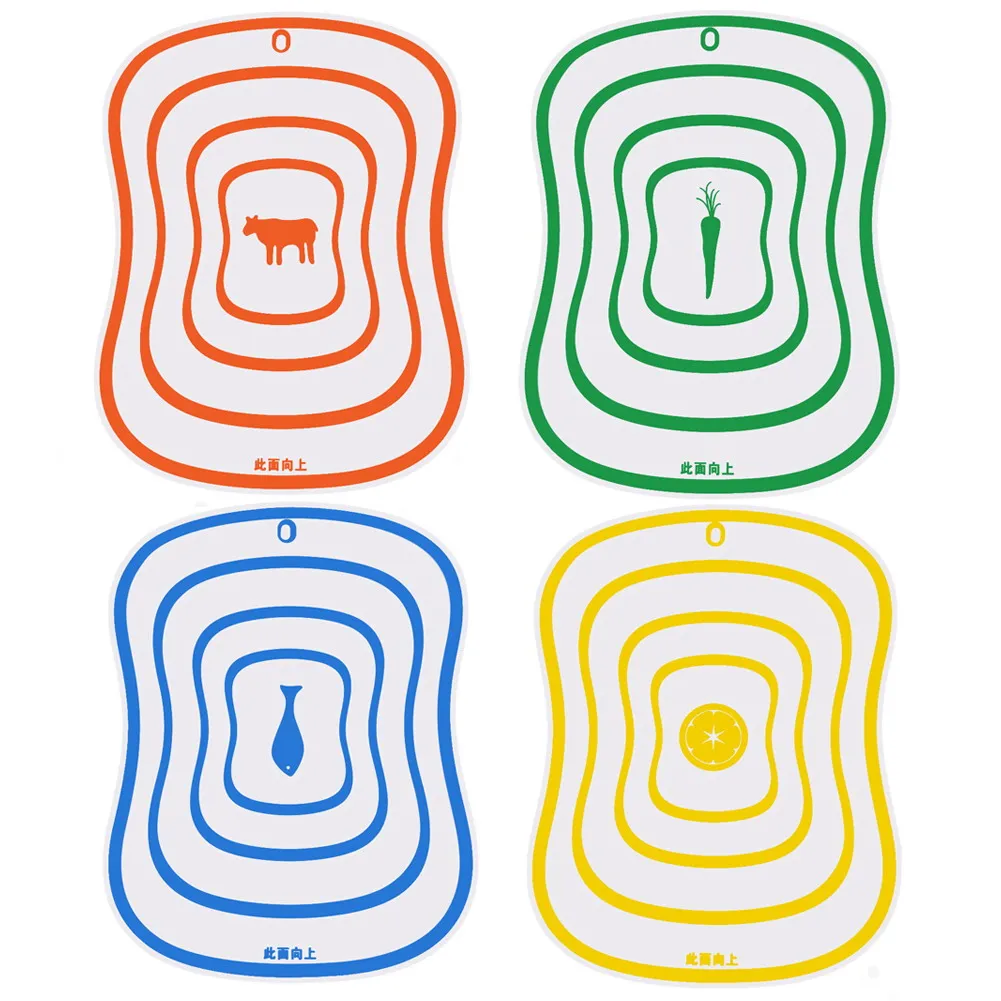 4 шт./лот портативный пластиковый разделочный блок Нескользящие матовые