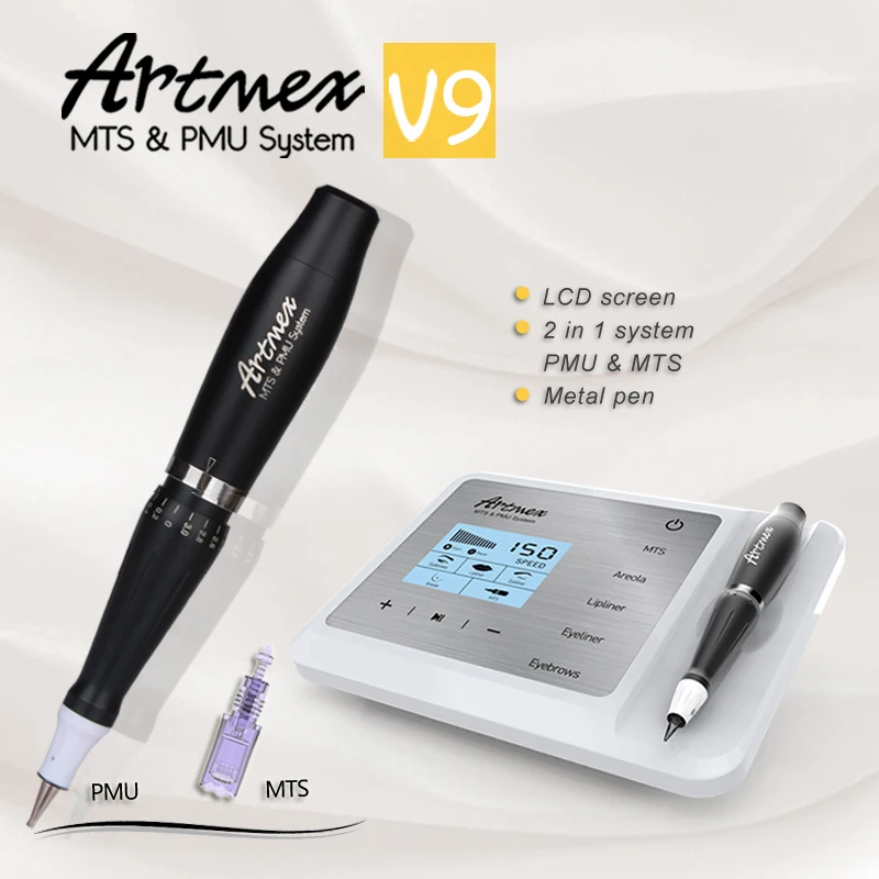 Новейший Перманентный макияж тату-машина Artmex V9 для бровей губ ротационная ручка МТС пму система с V9 Иглы для татуировки