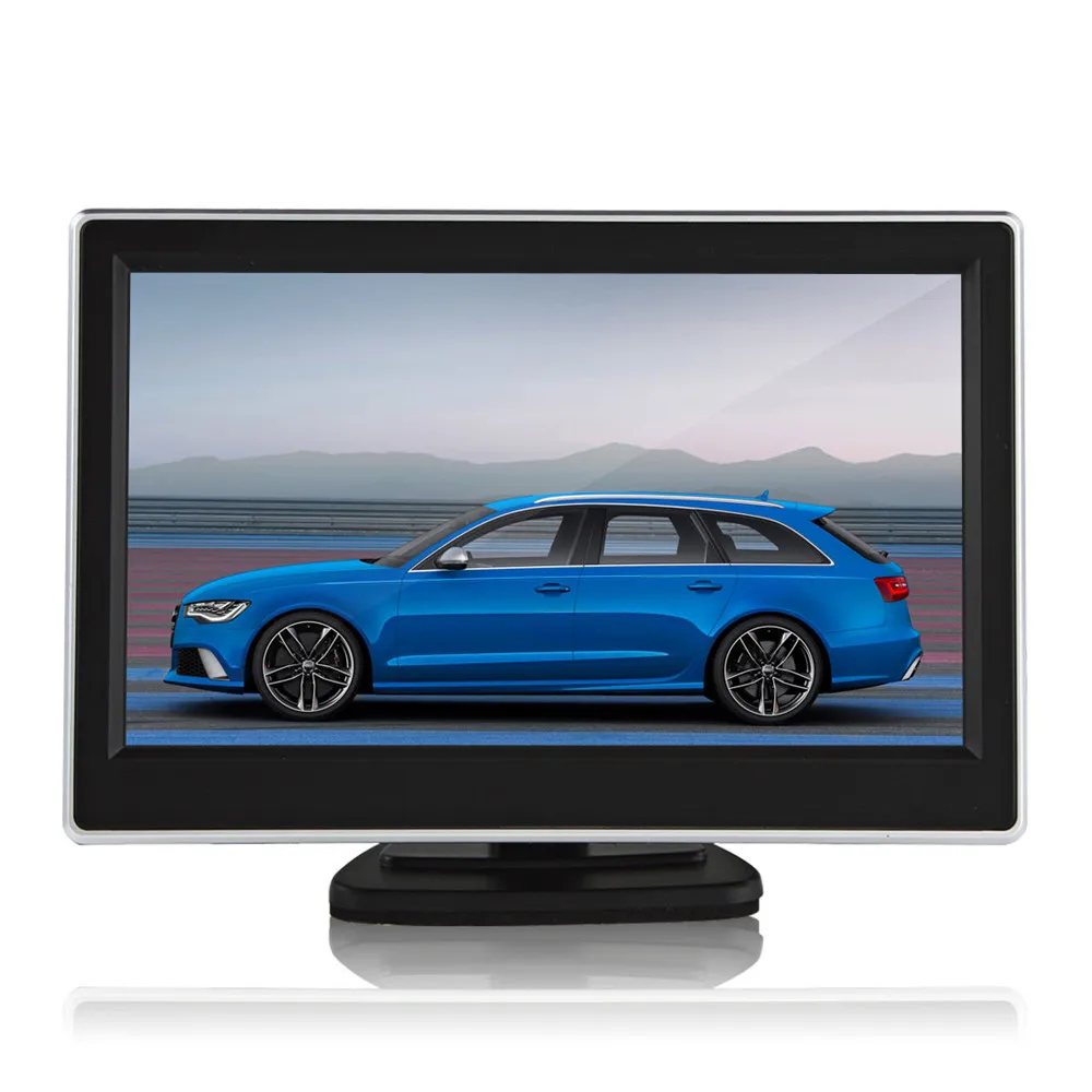 5 дюймовый TFT ЖК дисплей 480x272 цветная Автомобильная панель монитор заднего вида с 2