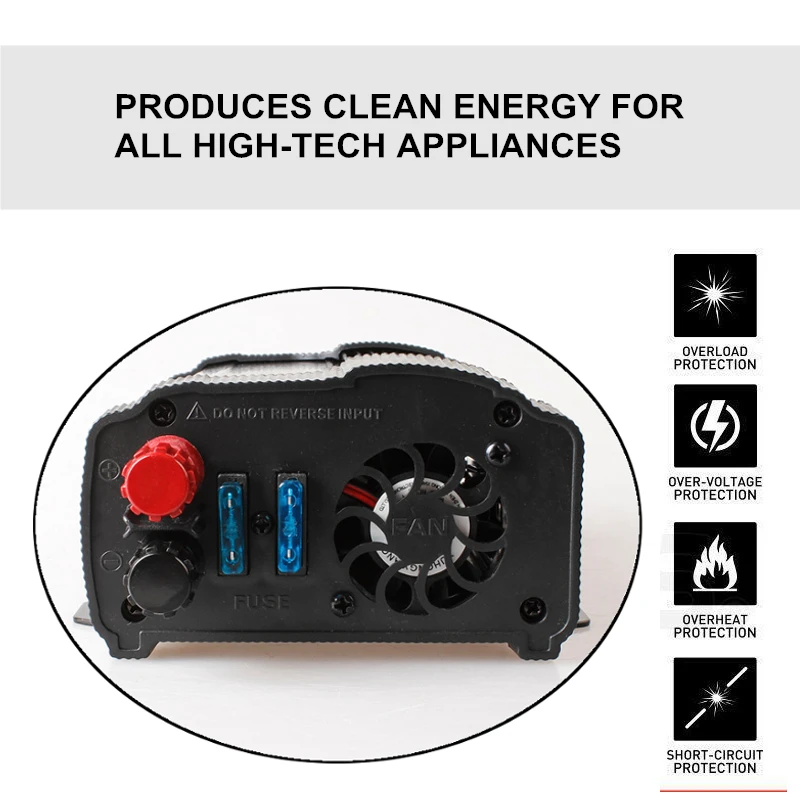 Инвертор 12V 110V 2000W пики Авто модифицированная Синусоидальная волна 1000W