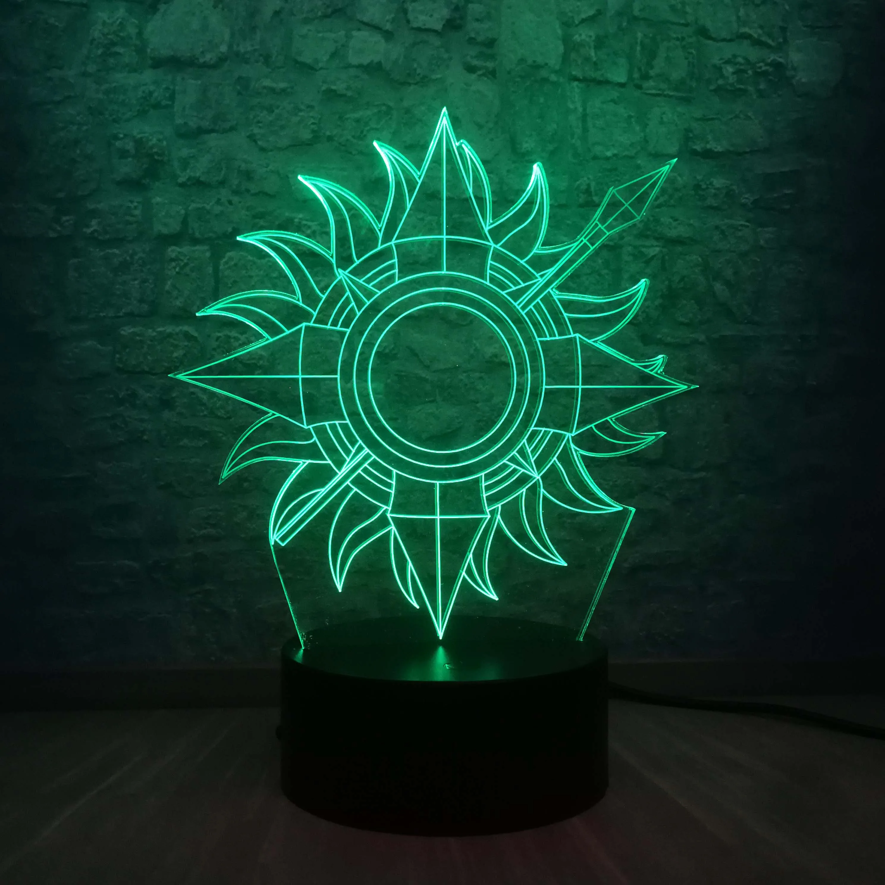 Дом Martell от Sunspear логотип USB настольная лампа 3D Ночник светильник светодиодный