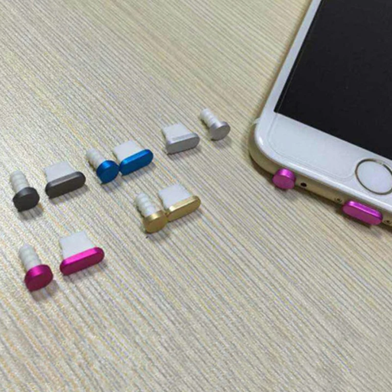 Высококачественный алюминиевый+ PU Пылезащитный Набор для iPhone 5 5S 6 разъем для наушников пылезащитный Разъем для телефонов Аксессуары