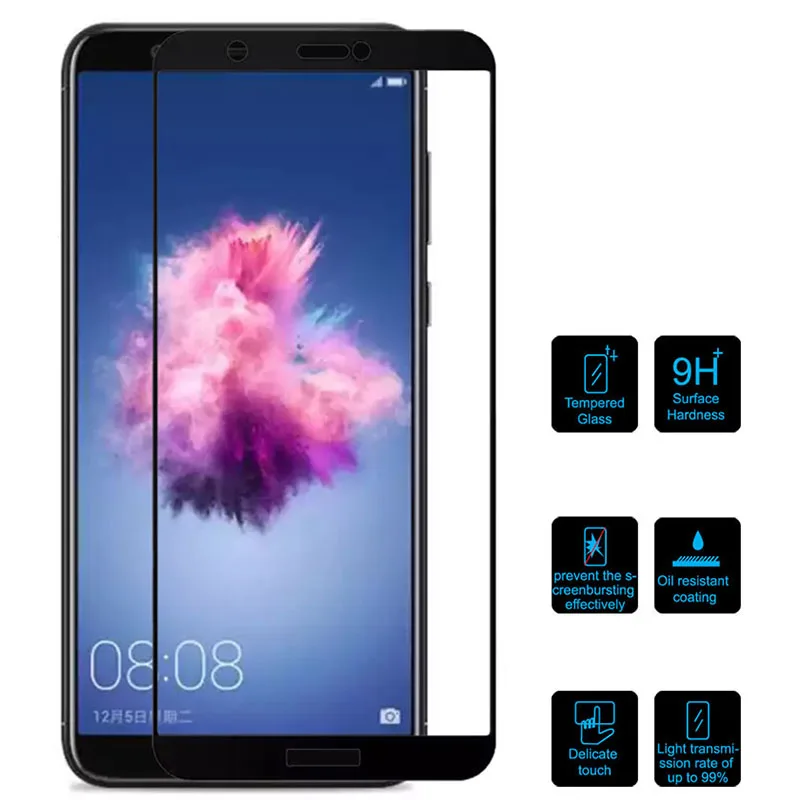 Защитное стекло для huawei P Smart FIG-LX1, 5,65 дюймов, полное покрытие, защита экрана, закаленное стекло на p smart psmart стекло