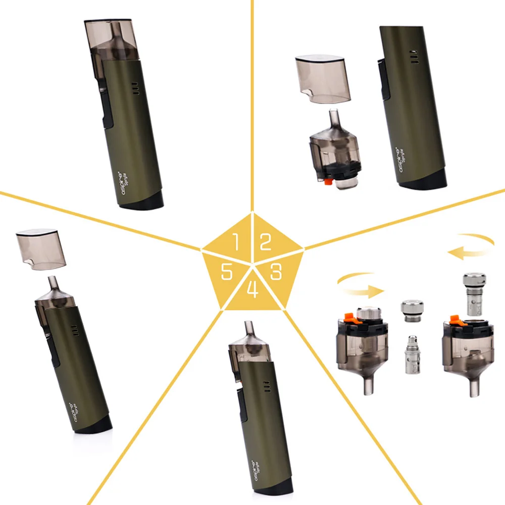 Бесплатный подарок новейший aspire pod Aspire Spryte Vape Kit встроенный аккумулятор 650 мАч 3 5