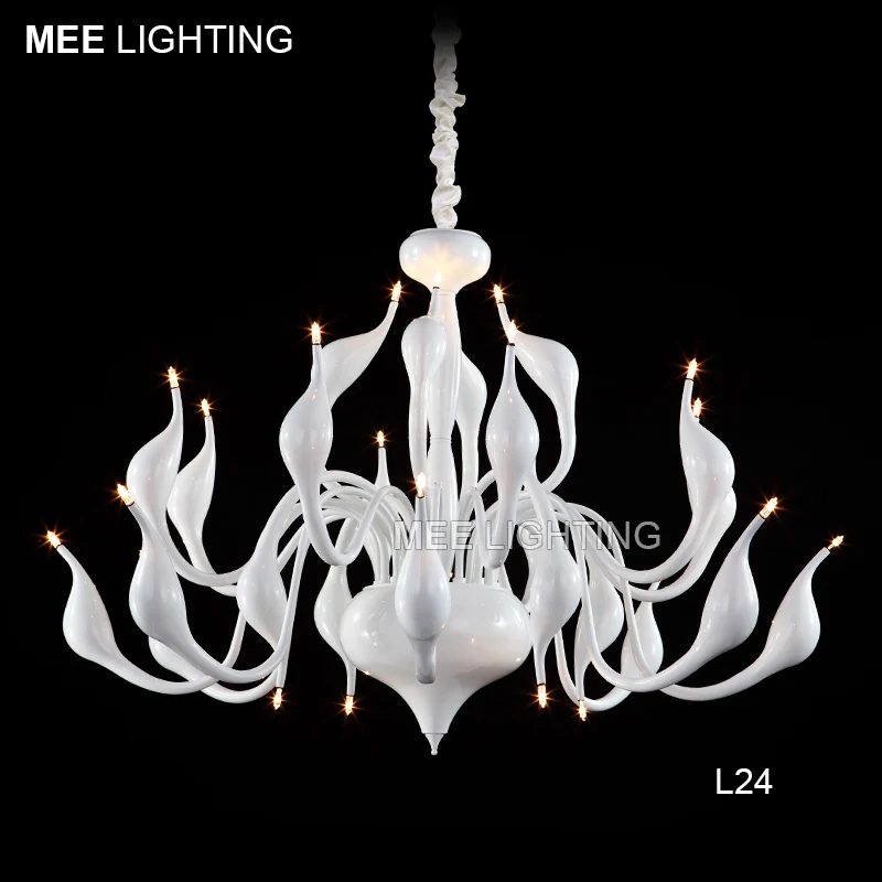 Европейский Лебедь свеча потолочный светильник G4 лампа Арт Деко освещение блеск