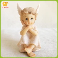 lxyy mould angel 3d girl silicone moulds chocolate soft ceramic soap candle resin molds