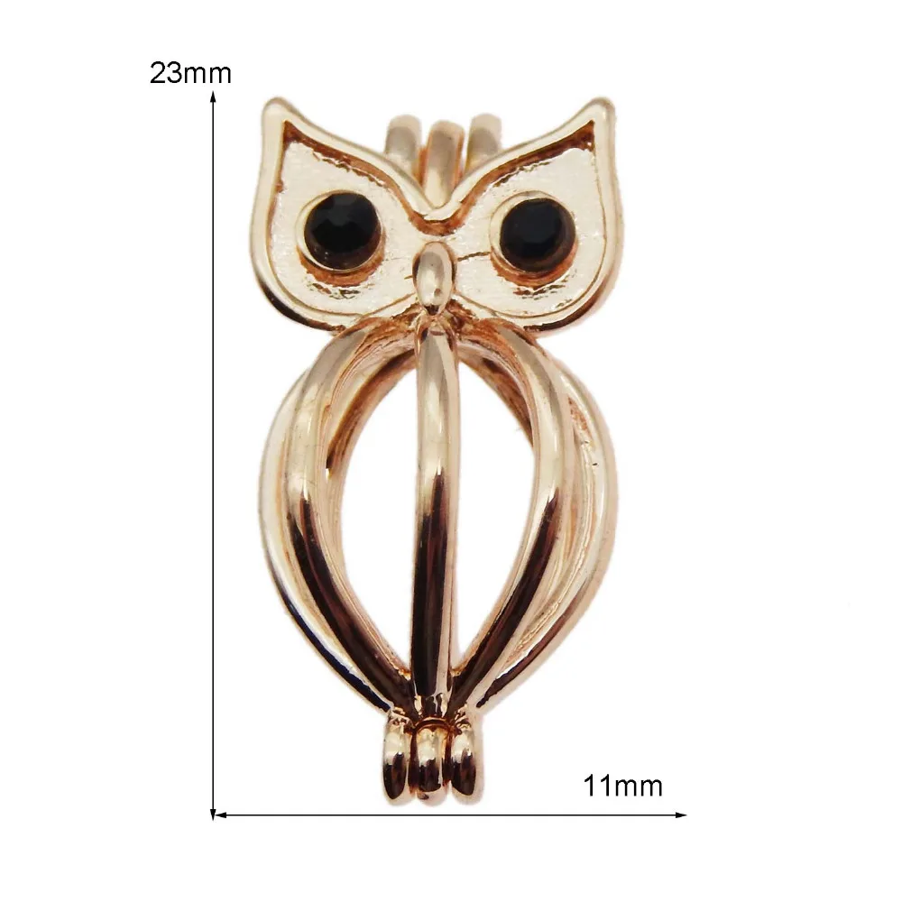 1 шт. подвеска в виде совы из розового золота|Подвески| |