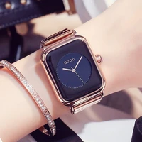 2018 guou brand quartz watches women ladies simple trendy square gold steel dress fashion wrist watches relogio feminino montre