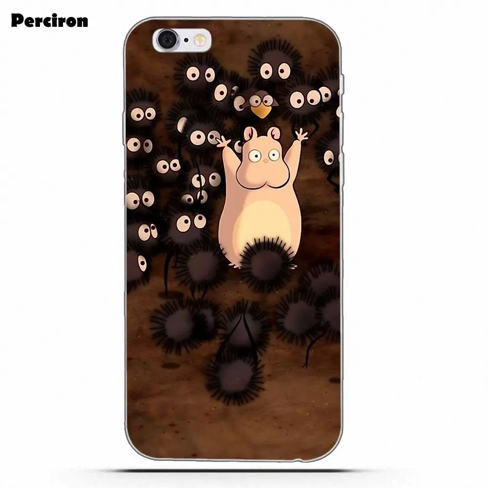 as picture Тоторо портал Soot Sprite для huawei P7 P8 P9 P10 P20 P30 Lite Mini Plus Pro Мягкий мобильный чехол - Цвет: as picture