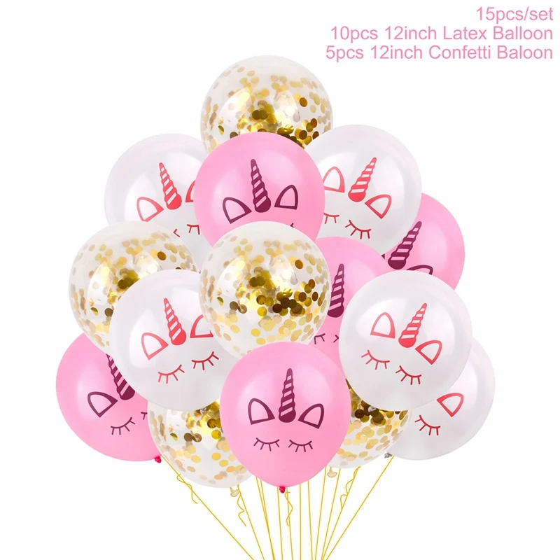 15pcs balloons 1 Huiran одноразовая посуда набор Фламинго Декор джунгли вечерние милое летнее бассейн вечерние Гавайский аксессуары для вечеринки, дня рождения поставки - Цвет: 15pcs balloons 1