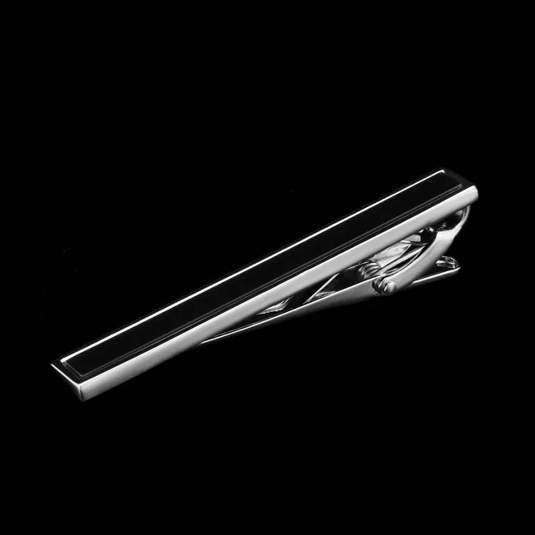 

SPARTA White Gold Electroplated + mirror plate black Stone tie clips men's tie clips + free shipping !!! High quality metal