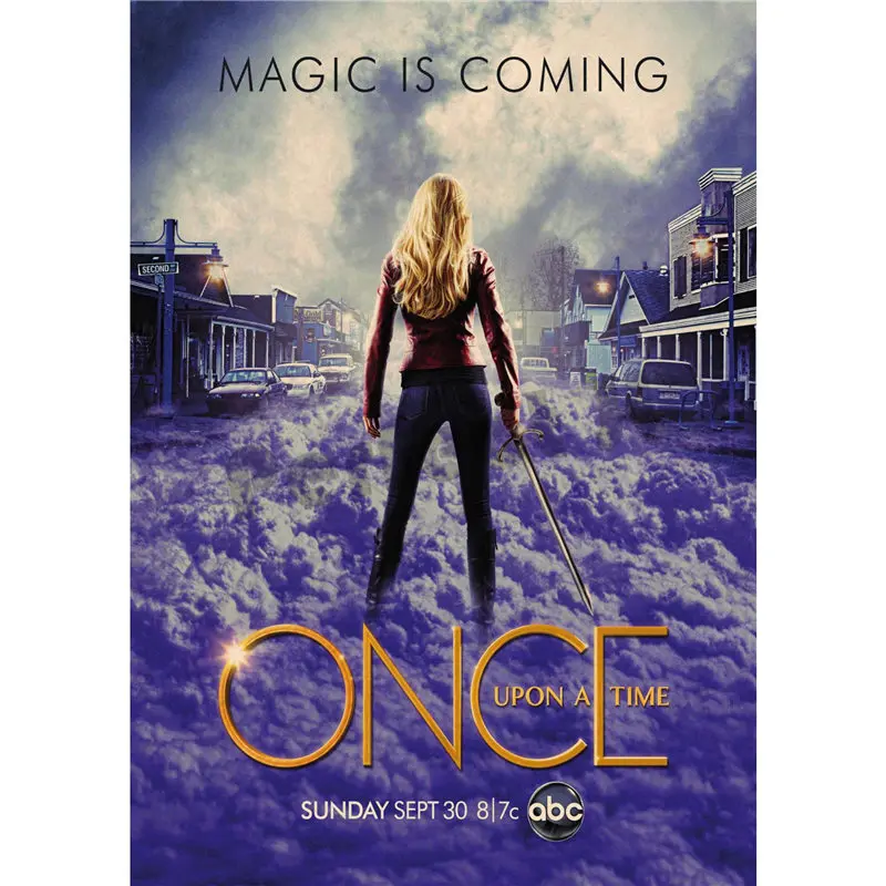 Once Upon a Time домашний интерьер украшения Крафт Фильм плакат рисунок core наклейки на стену - Цвет: Темно-серый