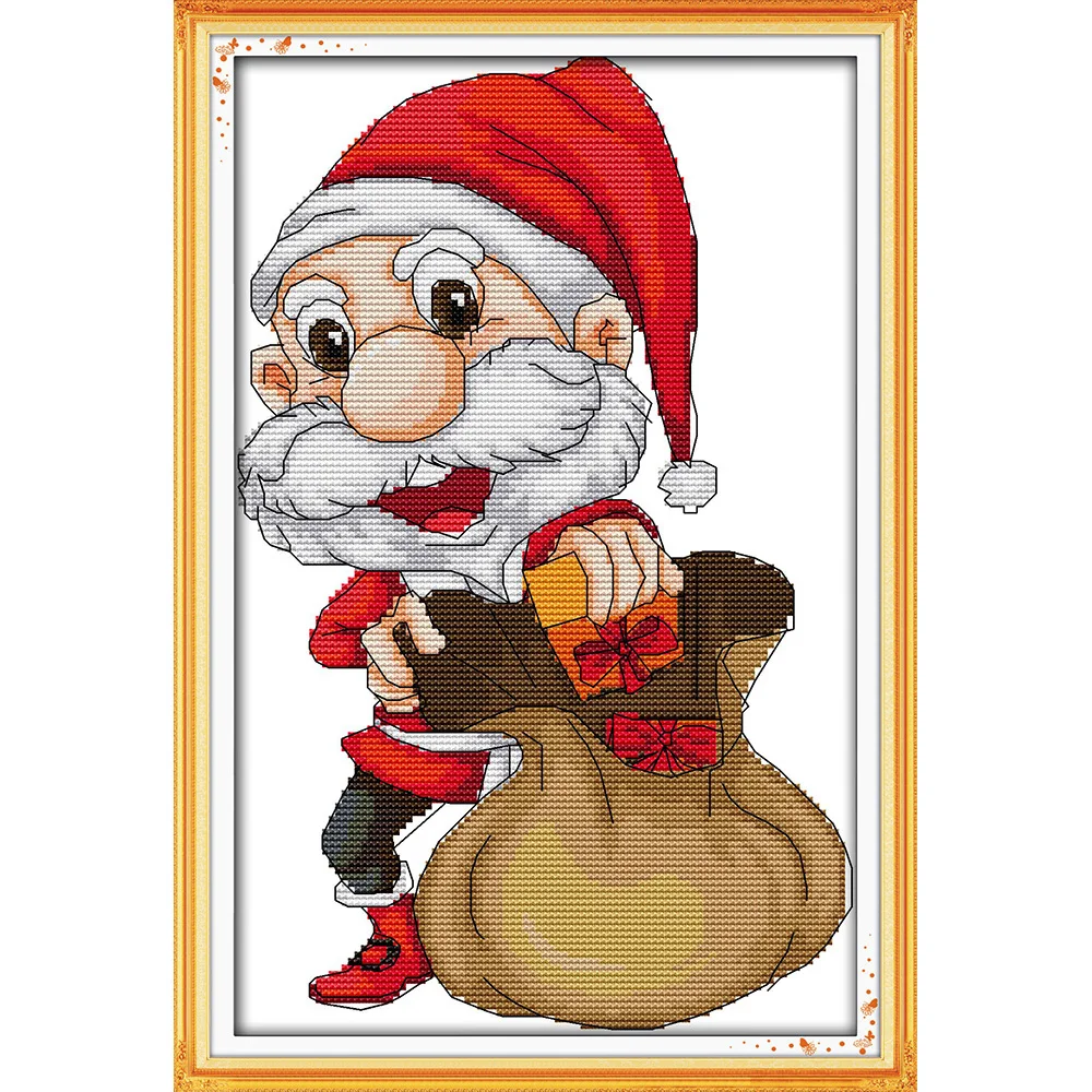 Everlasting Love Santa Claus (7) Экологичный хлопковый Китайский Набор для вышивки крестиком