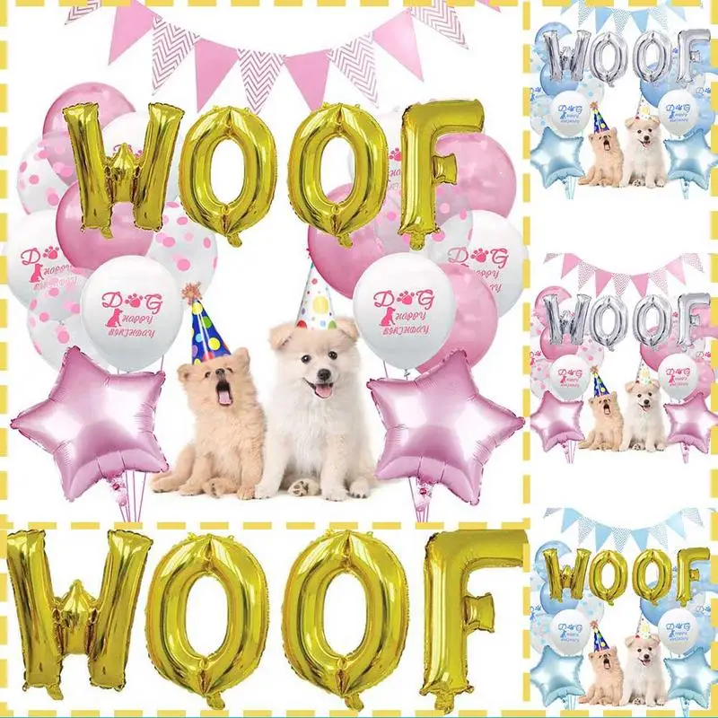16 дюймов Гав письмо воздушный шар комбинации собака на тему дня рождения