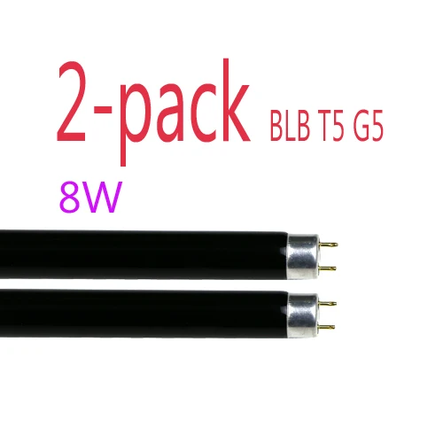 2 шт. в комплекте T5 BLB-4/6/8 Вт компактные люминесцентные прямые черные светильник синий заменить светильник трубки G5 двухконтактный с двумя концами - Мощность в ваттах: 2 pcs of 8W
