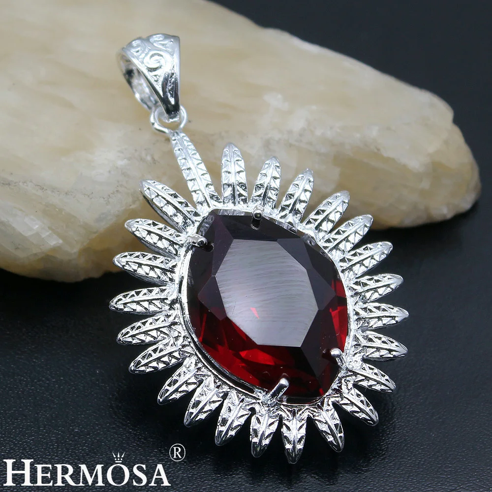Hermosa Cherry Topazz Sweetie Eye Shape серебряные серьги подвеска ожерелье для женщин NY817 модный