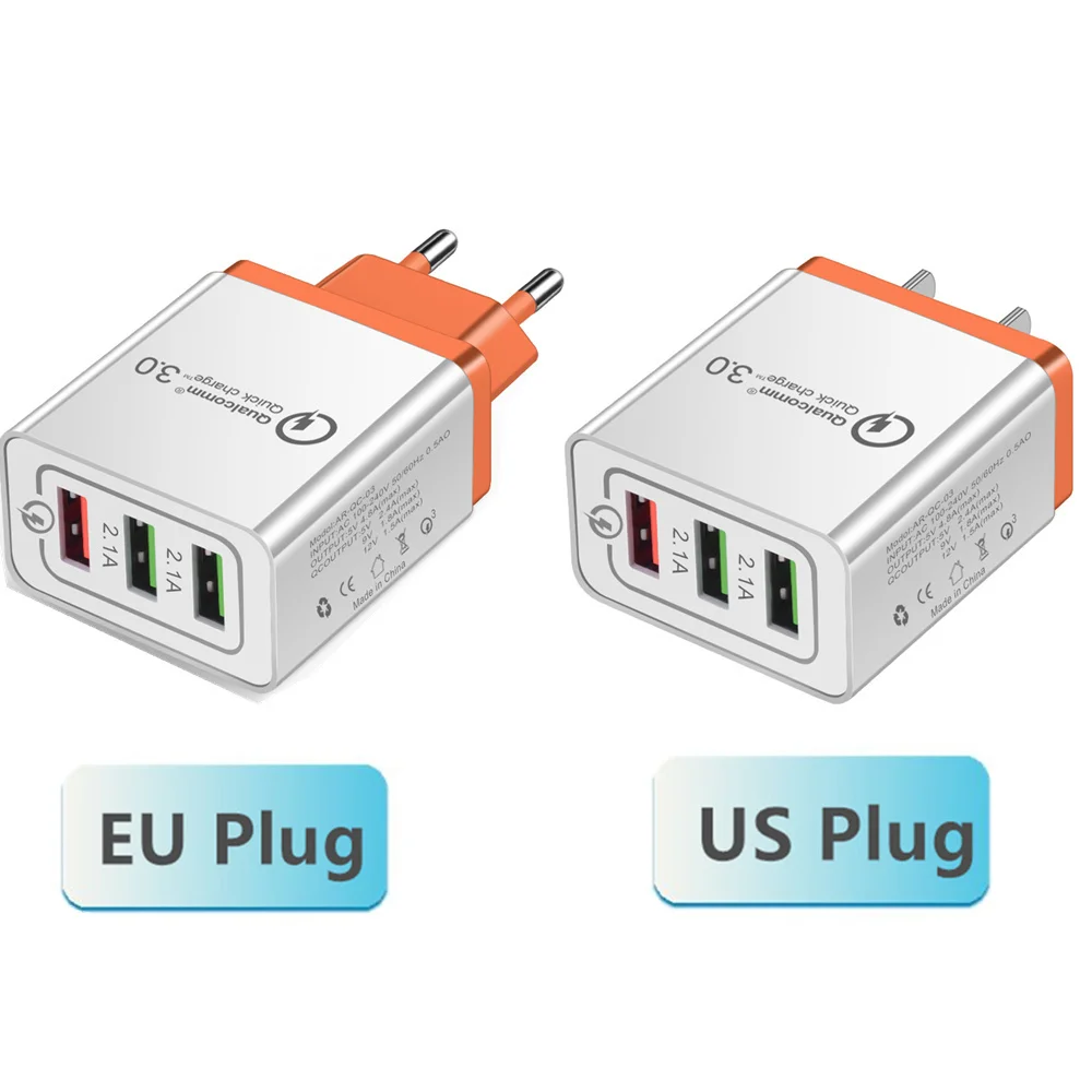 18 Вт USB быстрая зарядка 3 0 5 в А для Iphone 7 8 EU US вилка мобильного телефона Быстрая Samsug