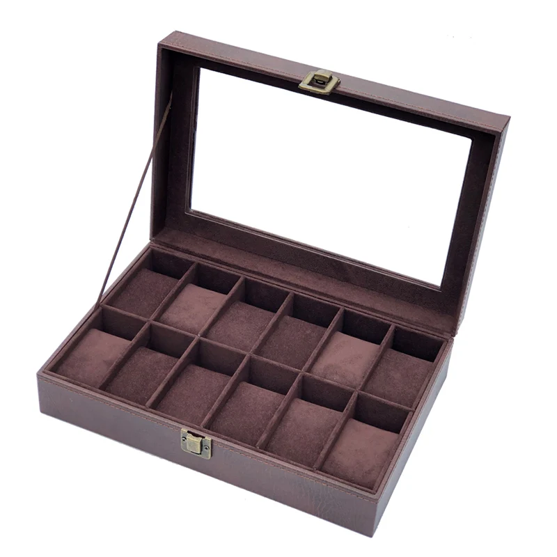 12 ячеек коробка для часов ручной работы часов|Коробочки часов| |