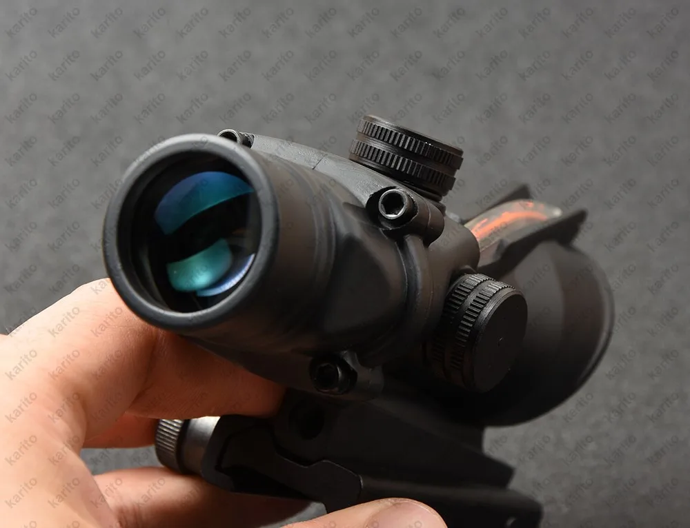 Тактический trijicon acog Стиль 4x32 винтовки прицел с 20 мм Пикатинни Вивер рейку База M5858