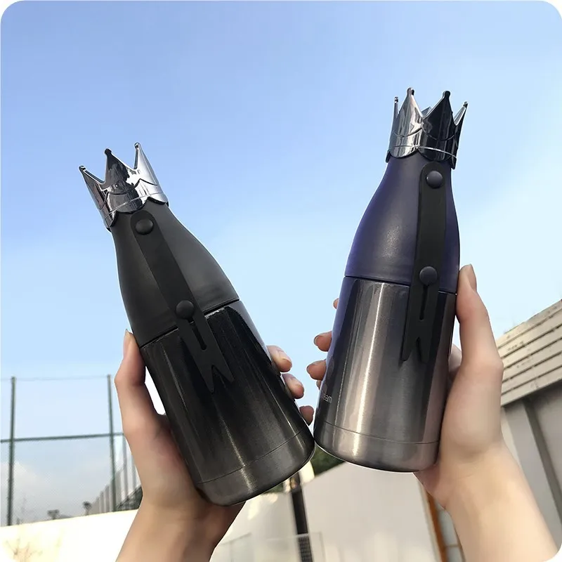 Creative fashion Queen crown Small Thermos bottle Mini Drink water cup stainless steel thermos coffee mug school gilr gifts | Дом и сад