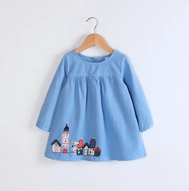 

Children's Dresses Girl's Long Sleeve Dress New Autumn Korean Version Children Clothing 3-7 Years