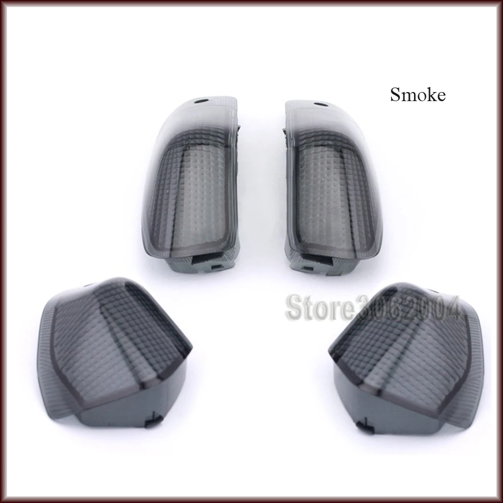 For KAWASAKI ZZR400 1993-2003 ZZR600 1993-2008 Motorcycle Front&ampRear Turn Signal Light Lamp Lens Cover |