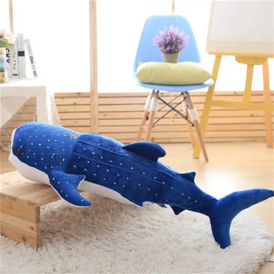 

about 55cm cartoon whale plush toy dark blue,soft pillow birthday gift b0869