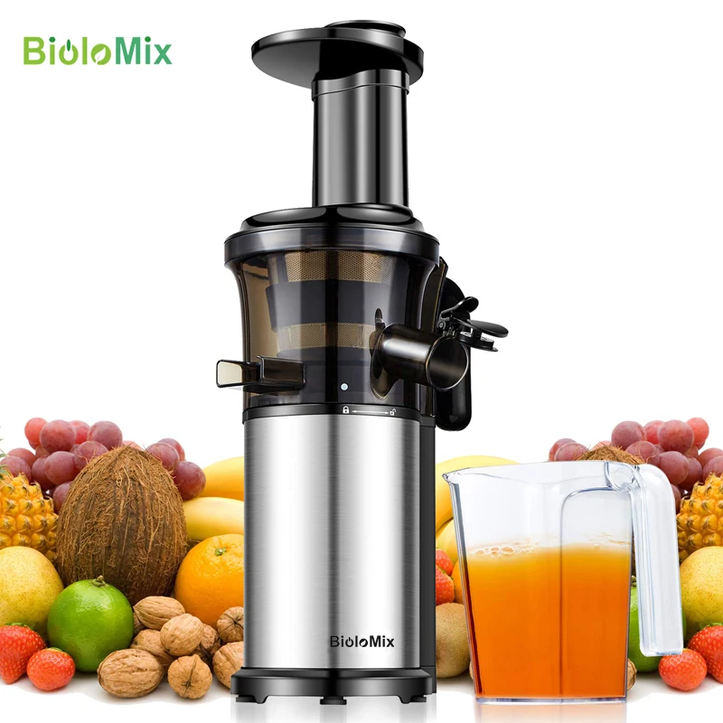BPA FREE, 200 Вт, 40 об/мин, мастицирующая медленная соковыжималка, низкоскоростная шнековая соковыжималка для фруктов, овощей, холодного отжима, соковыжималка для фруктов из нержавеющей стали