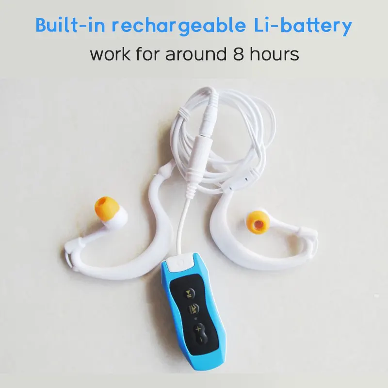 MP3 плеер 4 Гб IPX8 водонепроницаемый плавательный MP3 для летнего дайвинга Спорт на открытом воздухе FM Музыкальный радиоплеер с наушниками